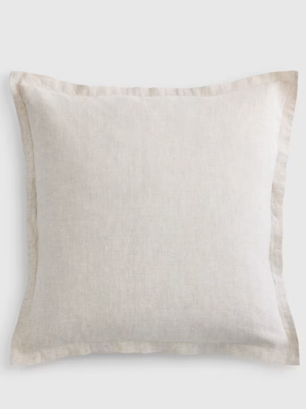 New European Linen Chambray Euro Sham Natural 26 x 26